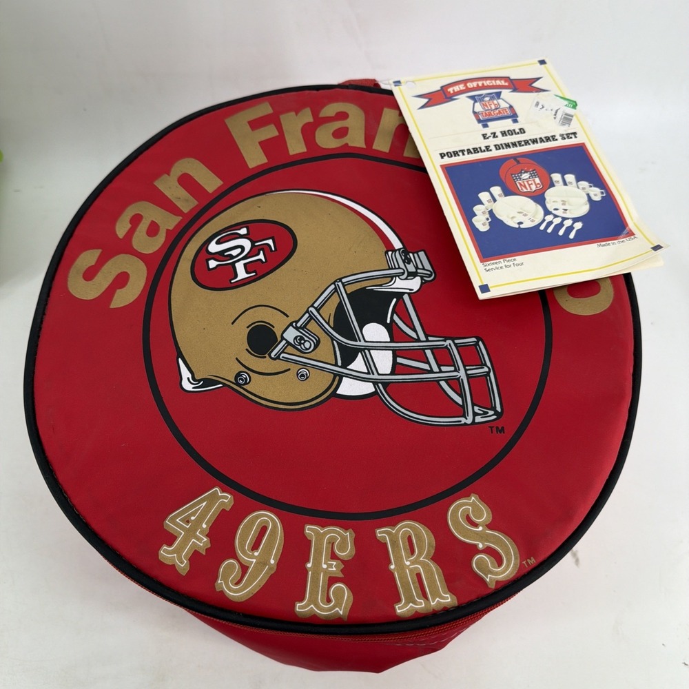 VTG NFL Tailgate E-Z Hold Portable Picnic Set San Francisco 49ers Vintage